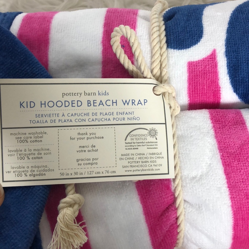 Pottery barn kids hooded towel NWT - Picture 4 of 4